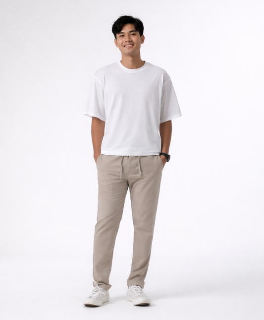 Ankle Basic Pants Beige