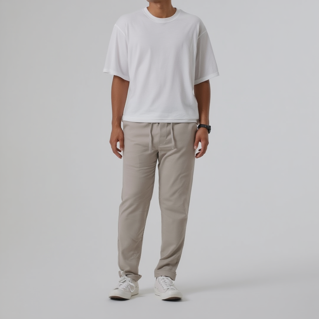 Ankle Basic Pants Beige