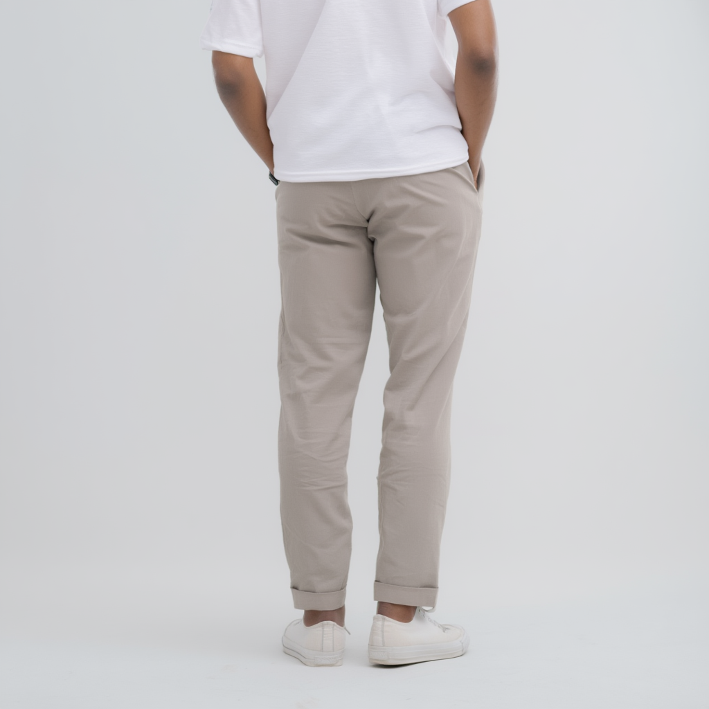 Ankle Basic Pants Beige