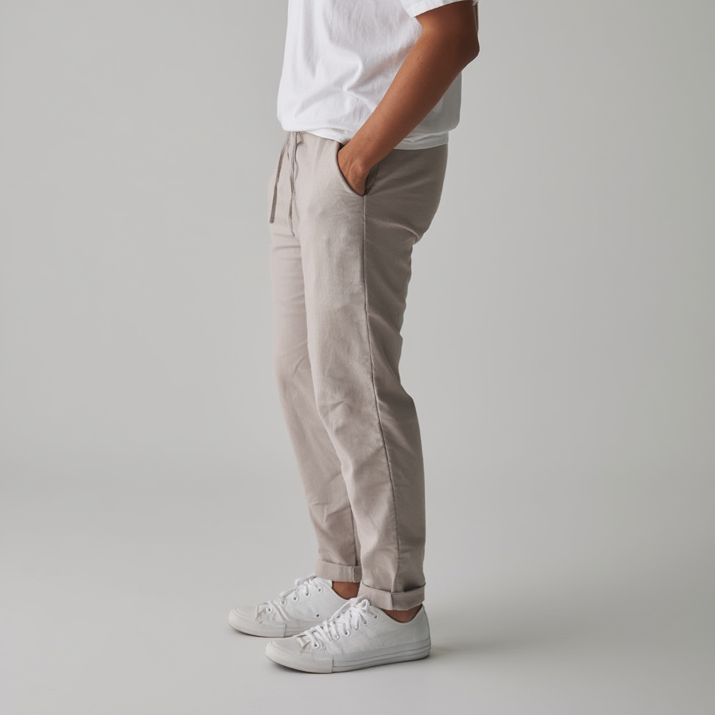 Ankle Basic Pants Beige